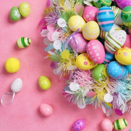 Easter Tree Ornaments 24pcs Colorful Easter Decorations, Lightweight & Durable Easter Eggs for Tree, Indoor Easter Decor, Perfect for Easter Baskets, Gifts & Parties