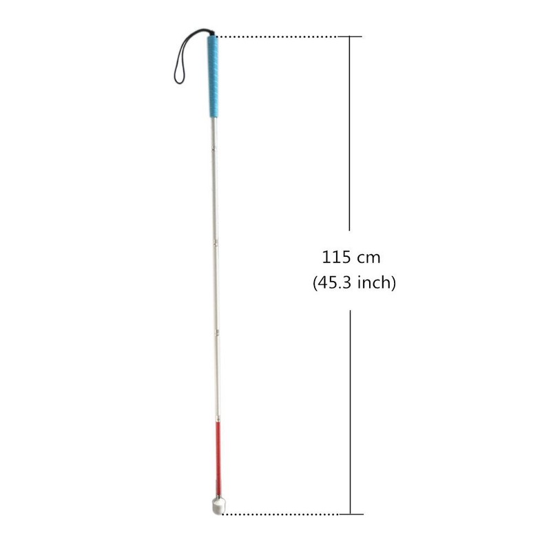 VISIONU Aluminum mobility folding cane for the blind (folds down