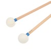 2Pcs Drum Mallet Felt Head Wooden Handle Non Slip Instrument