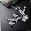 WOONEKY White Butterfly Chiffon Soft Chain Headband for Women Elegant