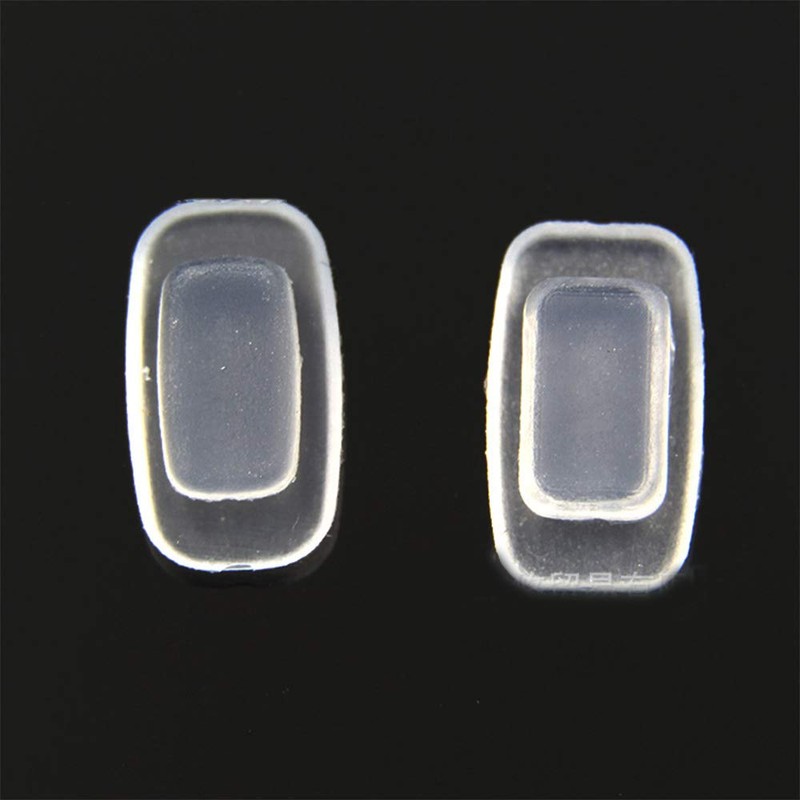 Eyeglass Nose Pads Pieces 11mm 4Pairs Replacement Square Rectangle Push