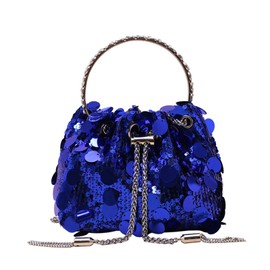 KARRESLY Evening Bag Bling Purse Shimmering Sequins Clutch Purses for Women Wedding Party Cocktail Prom Dinner(Blue)