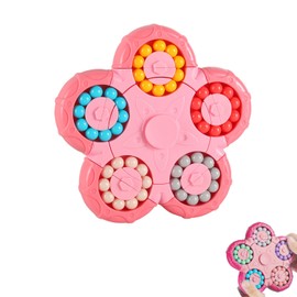 Magic Bean Rotating Cube, Hand Spinner Puzzle Toy, Relief Sensory Fidget Toy Sorting Brain Training IQ Games Cube Spinning Finger Toy, Gift for Children from 3 Years for Christmas