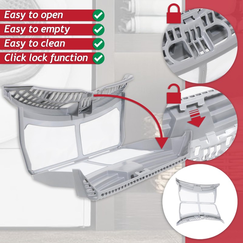 SPARES2GO Lint Fluff Filter Mesh Screen Cage for Grundig Tumble