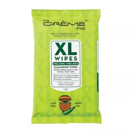 The Creme Shop - XL Makeup Cleansing Wipes Aloe Vera & Green Tea - 10 Count