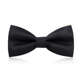 GLPRKOW Bow Tie Men's Already Tied Adjustable Bow Plain Paisley Floral Bow Ties for Men Wedding Suit Tuxedo, black