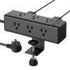 CCCEI Desk Clamp Power Strip with 9 Outlets, Desktop Edge