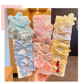 VOKLLIYU Children's Hair Elastics, Set of 10, Stylish, Cute, Colorful Flowers, Ribbon, Bowknot, Kids, Painless, Hair Elastic, Infants, Girls, Hair Accessories, Hair Clips, Hair Ornaments, Girls, Kids