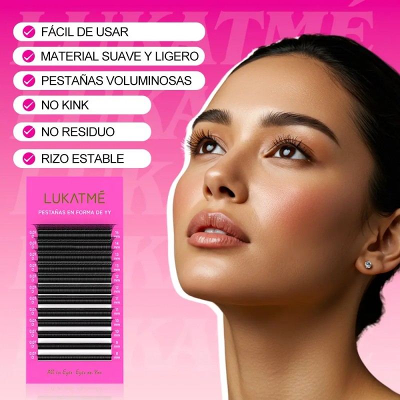 Extensiones De Pestañas Yy 8-15mm Mix Pestañas Lukatmé