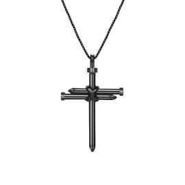 Men's Cross Necklace Jewellery An Meinen Mann Gift Chain Birthday Gifts for Men, Gemstone
