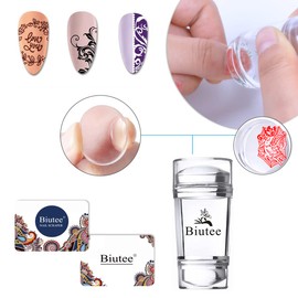 Biutee Nail Stamper Kit 15pcs Stamping Schablone+1pcs Nagel Stempel+2pcs Schaber+1pcs Platte Tasche