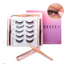 Kit De Pestañas Postizas 3d Magnéticas & Delineador De Ojos Everbelle
