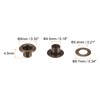 sourcing map 200set Grommets Kit Metal Eyelets 4.5mm 3/16" Hole
