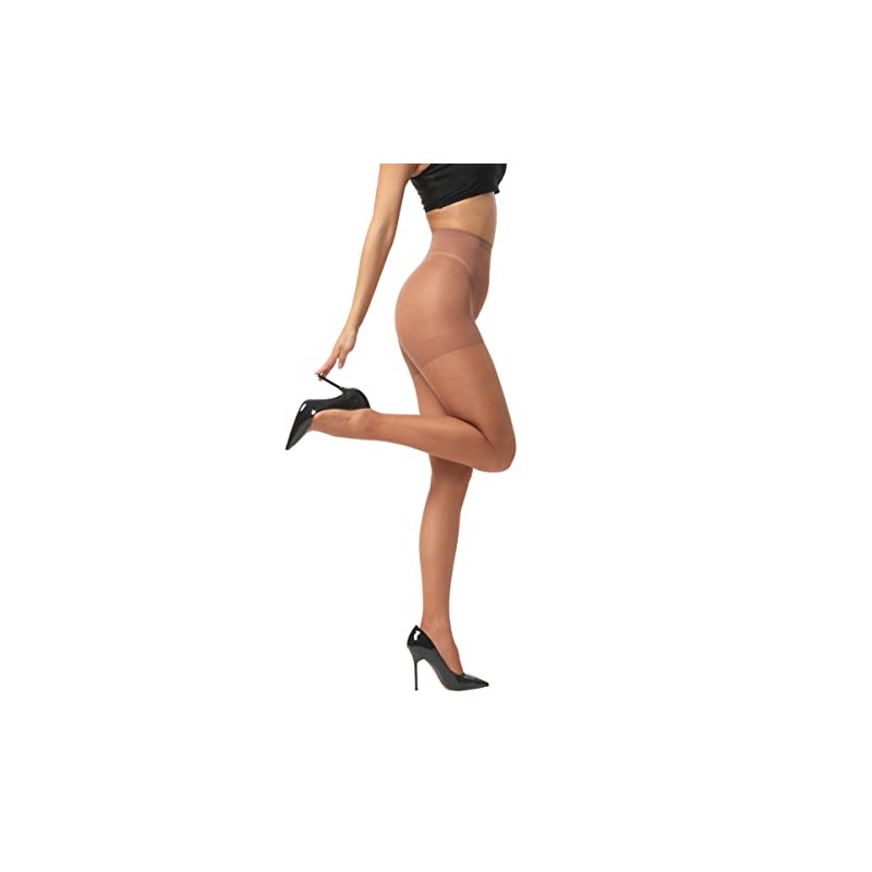 EVERSWE 3 Pairs 20D Women's Sheer Tights with Reinforced Toes