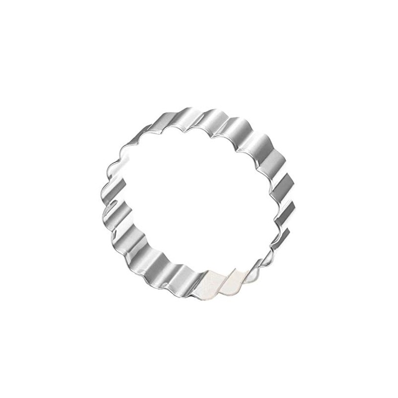 ZDYWY Fluted Round Circle Shaped Cookie Cutter