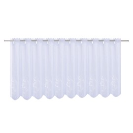 Happy Home Alissa Net Curtain with Embroidery Width 150 x Height 50 cm White