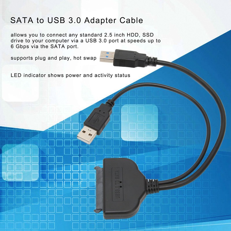 SATA to USB 3.0 Adapter Cable 6Gbps High Speed Plug