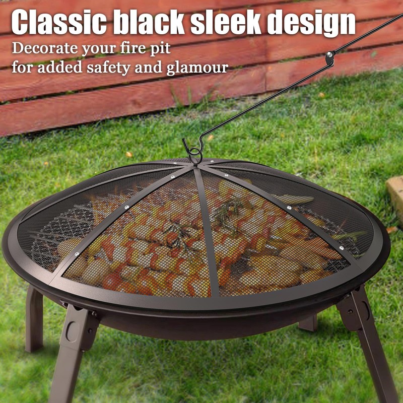 Fire Pit Spark Screen, 40Inch Fire Pit Lid Outdoor with
