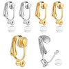 6 Pieces Clip-on Earring Converter and 6 Pieces Silicone Earring