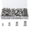 Vmuter 224Pcs Metric Rivet Nut Kits, 304(18-8) Stainless Steel Flat