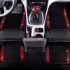 CAR PASS Rhinestone Red Bling Diamond Car Seat Covers Leather