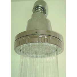 PuraStream® chlorine shower filter fixed head. Let the soft healthy water from the 360 triangular holes caress your body.