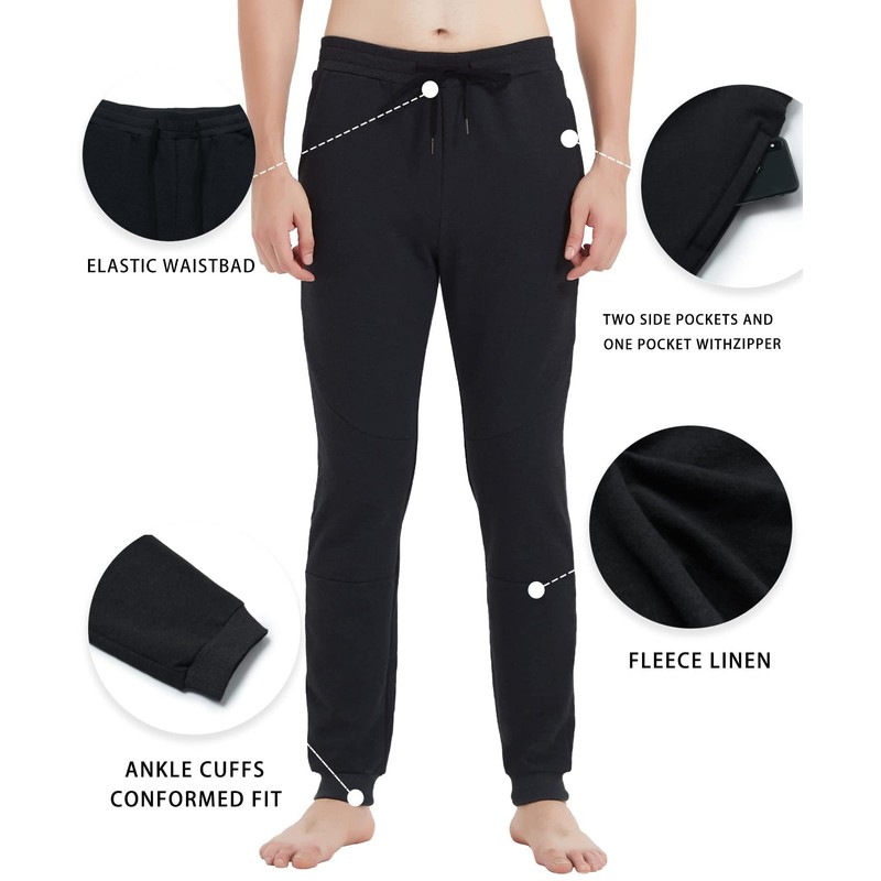 Idtswch 34" Inseam Long Inseam Mens Tall Sweatpants Fleece-Line Extra