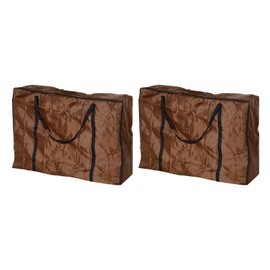 PATIKIL Chair Storage Bag, 2 Pack Waterproof Folding Lounge Chair Cover Carrying Case for Outdoor Camping Chair Beach Chaise Zero Gravity Chair, Brown