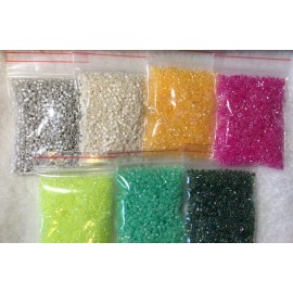 Unbranded Wholesale Bulk Lot 220g Cylinder Glass Seed Beads Free Ship 11 Colors Peyote