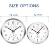 HITO 14 Inch Silent Wall Clock Battery Operated, Large Wall