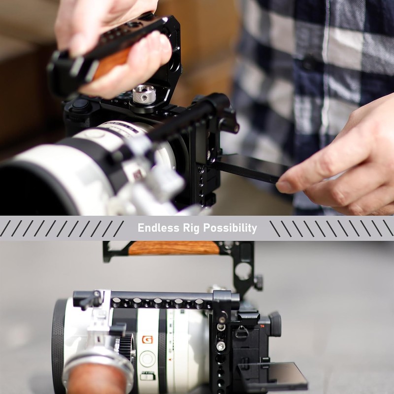 NICEYRIG Cage for Sony Alpha A6700 Mirrorless Camera, with QD