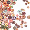 Pack of 100 Retro Buttons, 20 mm Colourful Resin Craft