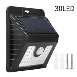 30 LEDs Solar Motion Sensor Night Light Outdoor Waterproof Garden Corridor Wall Lamp