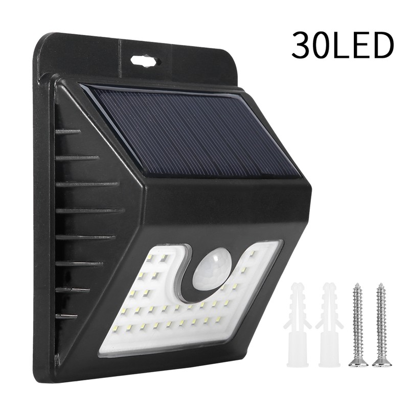 30 LEDs Solar Motion Sensor Night Light Outdoor Waterproof Garden