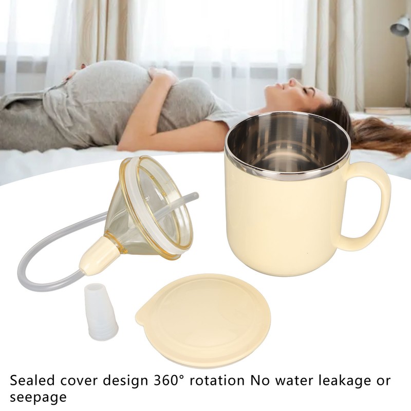 Convalescent Feeding Cup Prevent Leakage 360 Degrees Cover Maternity Drinking