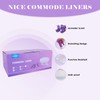 Elzrghs Commode Liners for Bedside Commode, Portable Toilet, Bed Pan,