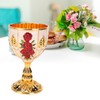 Gold Chalice 4 Inch High Zinc Alloy Retro Embossed Flower