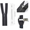 5PCS #5 39 Inch Two Way Separating Large Plastic Zippers