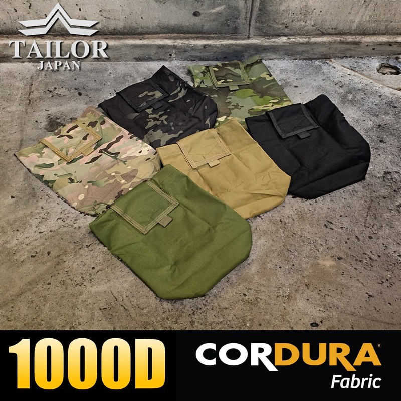 TAILOR JAPAN Foldable Dump Pouch, Survival Game, Military Waist Bag,