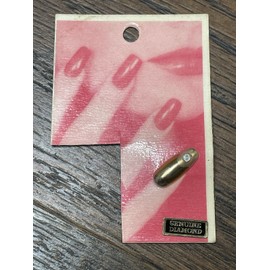 golden nail 80s Metal Golden Nail 18K & Genuine Diamond Gold Tone Fingernail Press on Pinky