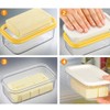Butter Dish Butter Keeper with Cutter Slicer,Butter Box,Airtight Rectangular Food