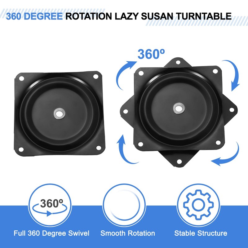sourcing map 4" Bar Stool Swivel Replacement, 360° Rotation Lazy