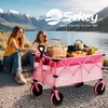 Sekey 220L Collapsible Foldable Wagon with 330lbs Weight Capacity, Heavy