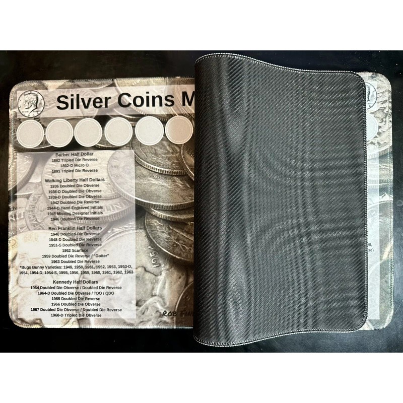 RobFindsTreasure 11" X 17" Silver Varieties Coin Hunting Mat -