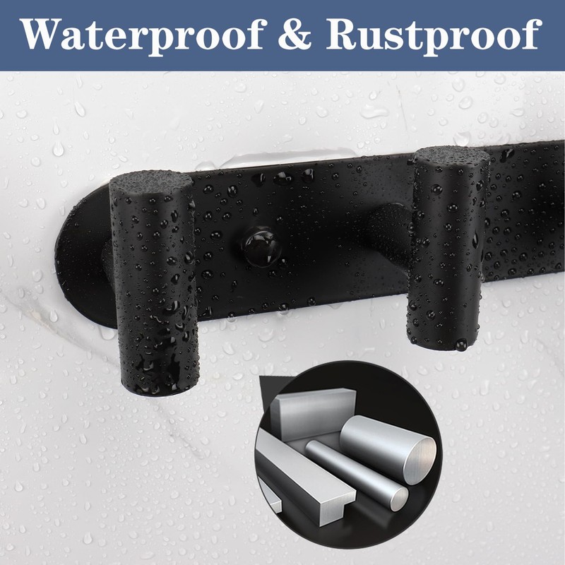 Vanloory Coat Hook Rack, Wall Mounted Coat Rack with 12