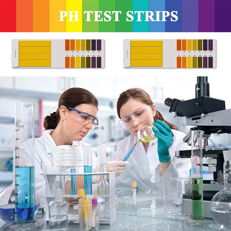 pH Test Strips Upgraded 1-14 Litmus Paper, Universal Indicator for