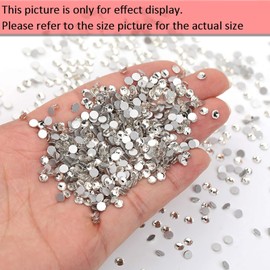 Dowarm 288 Pieces SS30 Flatback Rhinestones, 6.5MM Flatback Crystal Clear Rhinestones for Craft Nails Dance Costumes, Non Hotfix Rhinestones