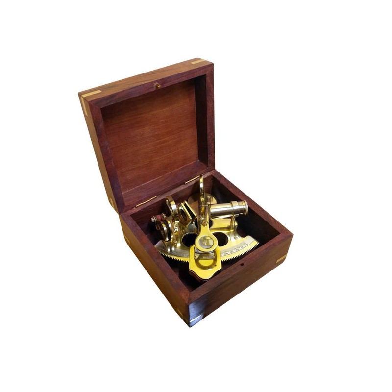 Hampton Nautical Scout's Brass Sextant, 4", Brass