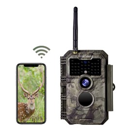 Folgtek WLAN Wildlife Camera 24MP 1296P with Wireless Night Vision Range 23 m 2.4 Inch Screen IP66 Waterproof & 0.3s Trigger Speed for Animals Watching