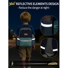 QOECI Toddler Backpack for Boys Girls 2-5, Kids Preschool Backpack, 13inch Little Kids Backpack Daycare School Bookbag for Kindergarten Elementary School Travel,Mint Blue